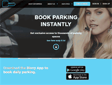 Tablet Screenshot of divvyparking.com